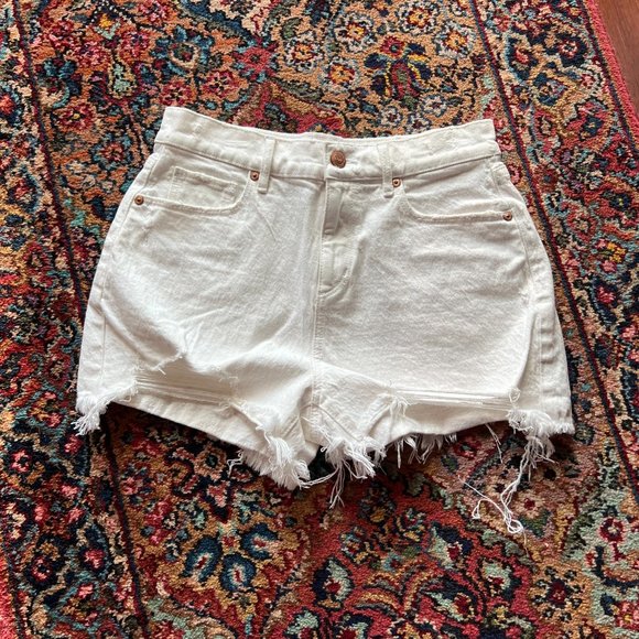 Loft High Rise Denim Shorts - Picture 1 of 13